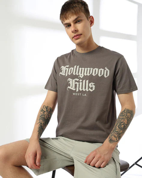 Men Hollywood Hills Regular Fit Crew-Neck T-Shirt