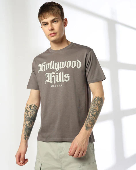 Men Hollywood Hills Regular Fit Crew-Neck T-Shirt