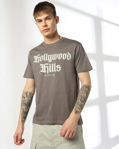 Men Hollywood Hills Regular Fit Crew-Neck T-Shirt