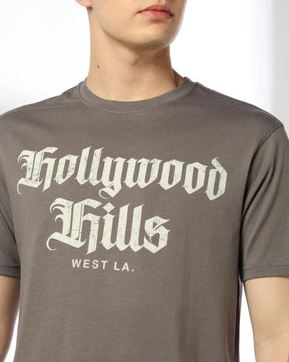 Men Hollywood Hills Regular Fit Crew-Neck T-Shirt