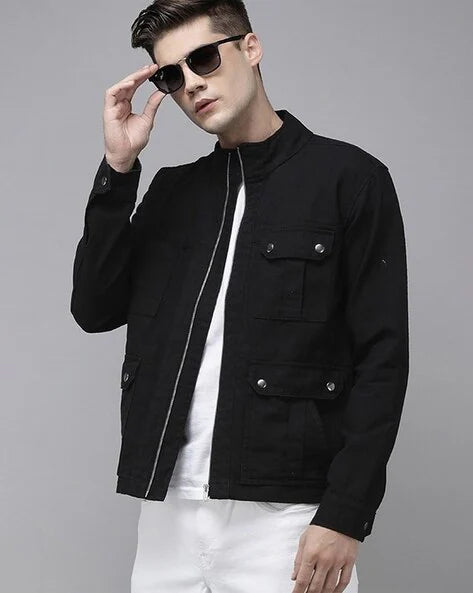 Men Regular Fit Denim Jacket