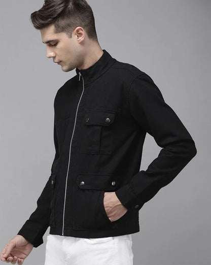 Men Regular Fit Denim Jacket