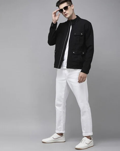 Men Regular Fit Denim Jacket