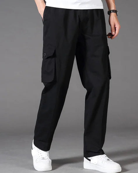 Men Straight Fit Cargo Pants ...