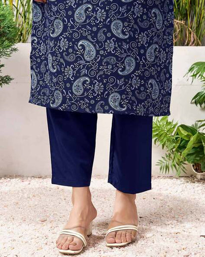 Women printed straight kurta set