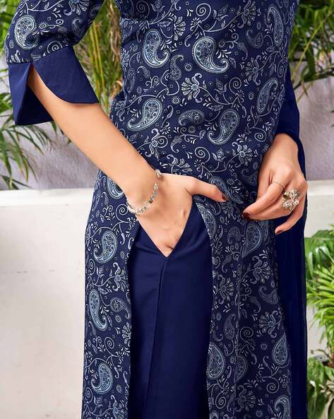 Women printed straight kurta set