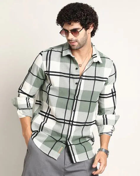 Men Regular Fit Shirt with Sp...