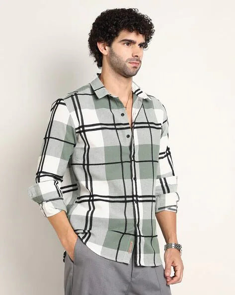 Men Regular Fit Shirt with Sp...