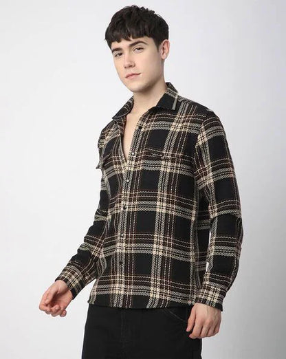 Men Checks Slim Fit Shirt