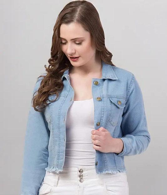 Denim blend regular jacket