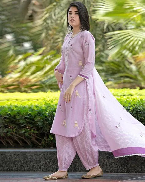 Women floral straight kurta set