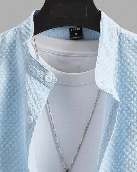 Men patterned regular fit shirt