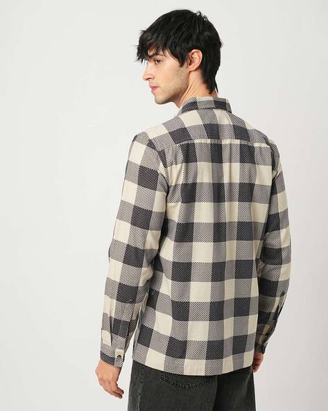 Men Checked Slim Fit Shirt