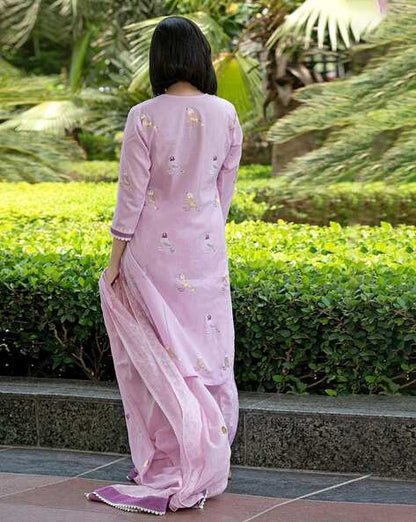 Women floral straight kurta set